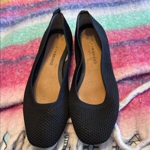 Lucky Brand Daneric Washable Knit Ballet Flat Black Shoes Women’s Size 7